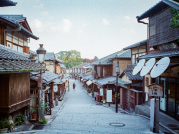 京都の町なみの写真
